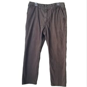 Carhartt Men's Relaxed Fit Twill 5 Pocket Dark Brown Work Pants Size 38x32